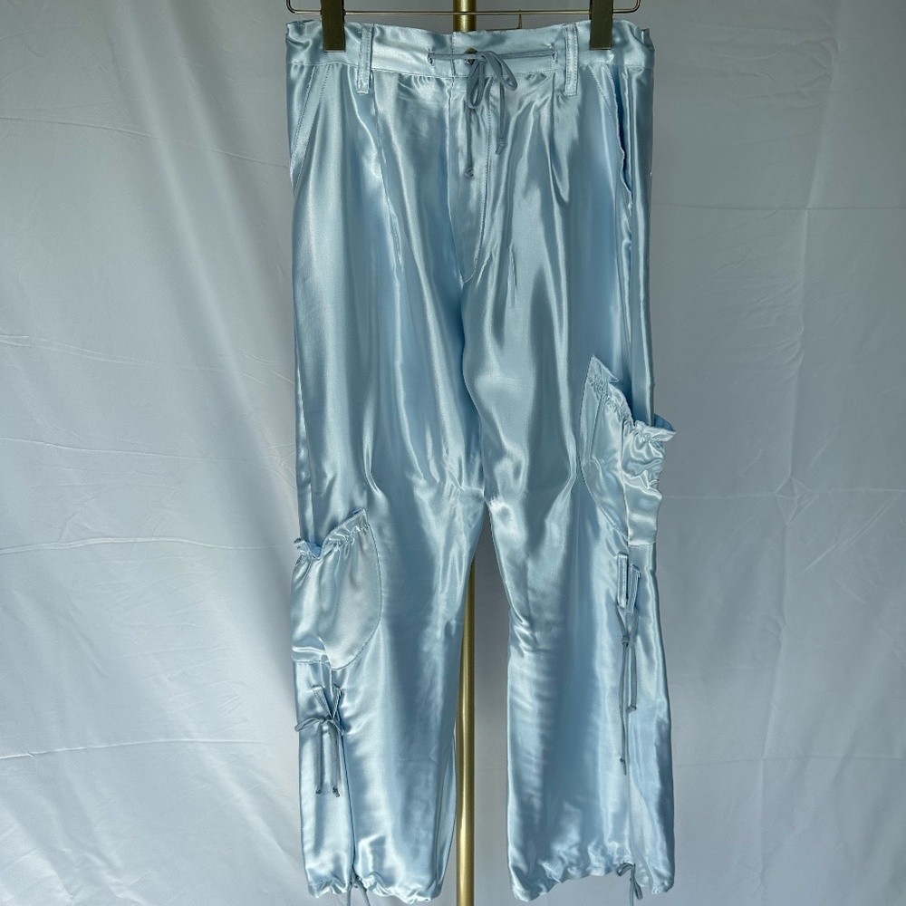 Esq blue satin pants